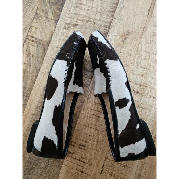 Pied A Terre Cow Calf Hair Loafers Women's Size 37.5 Slip On Made in Italy - Picture 7 of 11